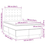 Boxspringbett mit Matratze Dunkelgrau 120x190 cm Stoff