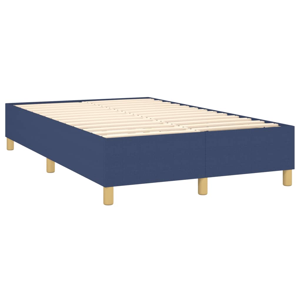 Boxspringbett mit Matratze Blau 120x190 cm Stoff