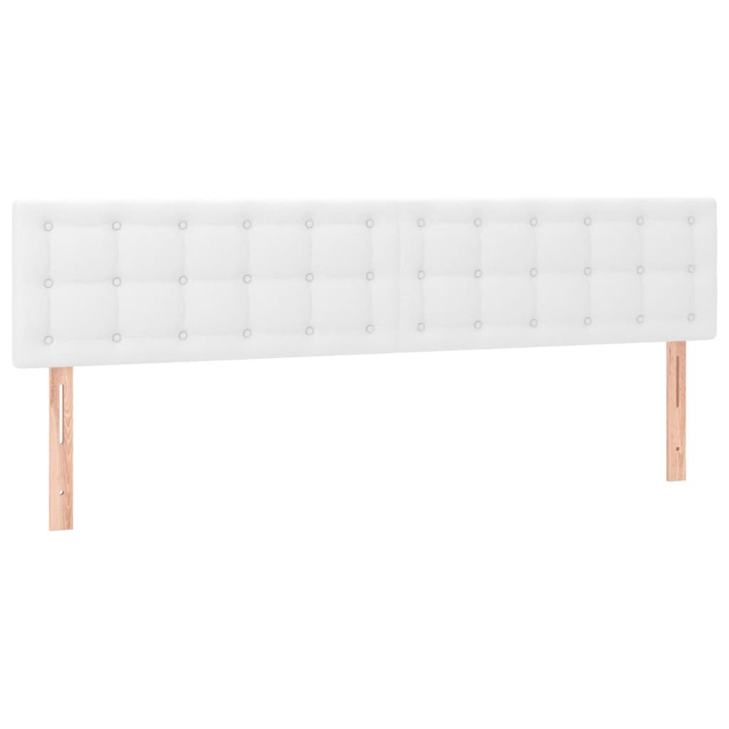 Boxspringbett mit Matratze Weiß 120x190 cm Kunstleder