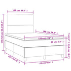 Boxspringbett mit Matratze Schwarz 120x190 cm Samt