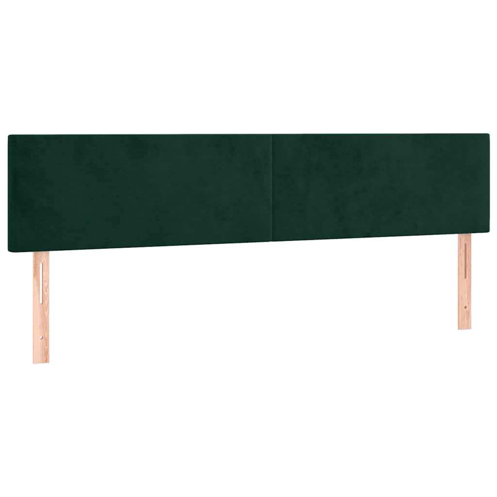 Boxspringbett mit Matratze Dunkelgrün 120x190 cm Samt