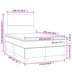 Boxspringbett mit Matratze Dunkelblau 120x190 cm Samt