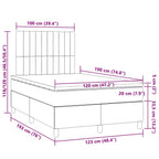 Boxspringbett mit Matratze Rosa 120x190 cm Samt
