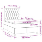 Boxspringbett mit Matratze Rosa 120x190 cm Samt