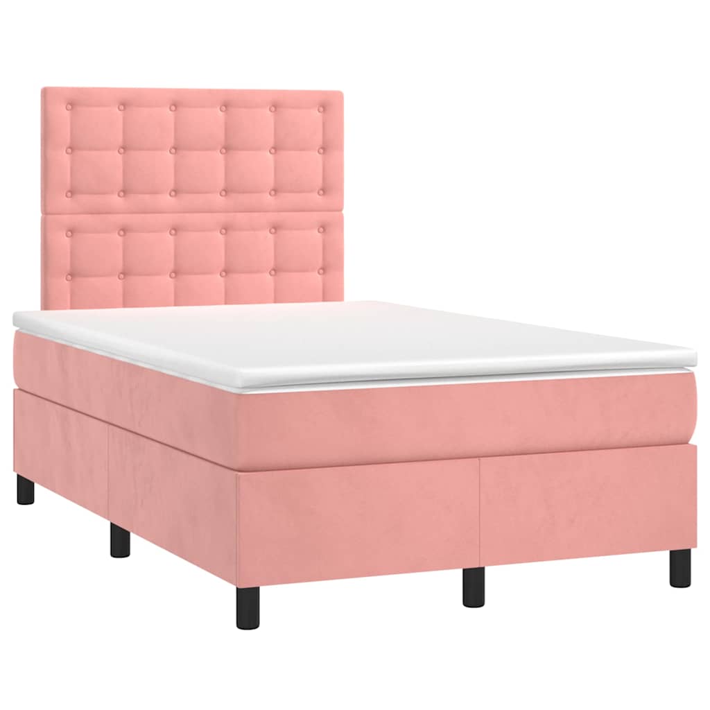 Boxspringbett mit Matratze Rosa 120x190 cm Samt