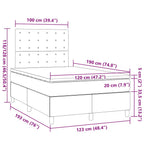 Boxspringbett mit Matratze Rosa 120x190 cm Samt