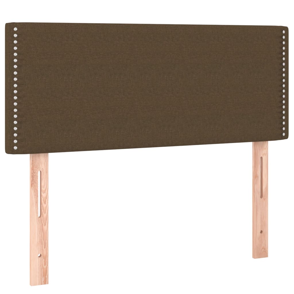Boxspringbett mit Matratze & LED Dunkelbraun 120x190 cm Stoff