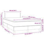 Boxspringbett mit Matratze & LED Dunkelbraun 120x190 cm Stoff