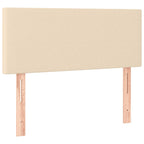 Boxspringbett mit Matratze & LED Creme 120x190 cm Stoff