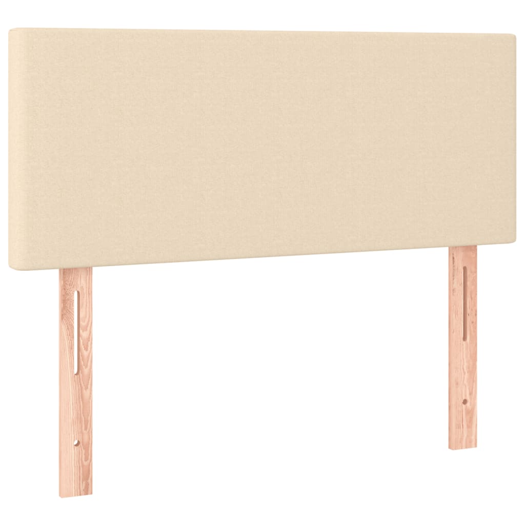 Boxspringbett mit Matratze & LED Creme 120x190 cm Stoff