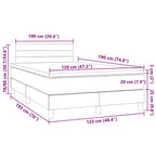 Boxspringbett mit Matratze & LED Dunkelgrau 120x190 cm Stoff