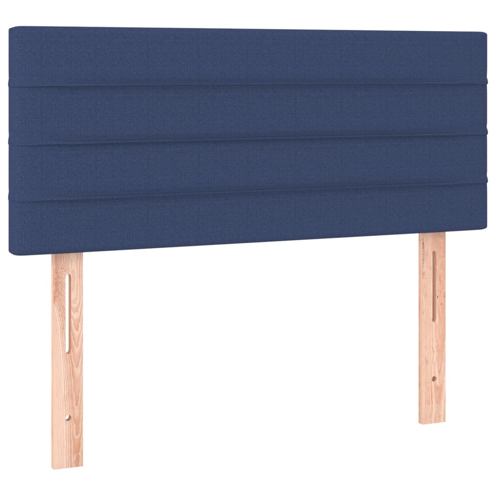 Boxspringbett mit Matratze & LED Blau 120x190 cm Stoff