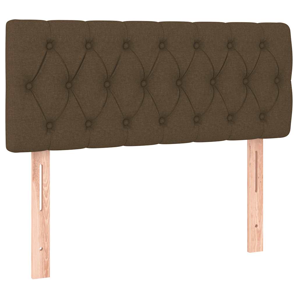 Boxspringbett mit Matratze & LED Dunkelbraun 120x190 cm Stoff