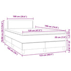 Boxspringbett mit Matratze & LED Grau 120x190 cm Kunstleder