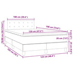 Boxspringbett mit Matratze & LED Weiß 120x190 cm Kunstleder