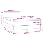 Boxspringbett mit Matratze & LED Hellgrau 120x190 cm Samt