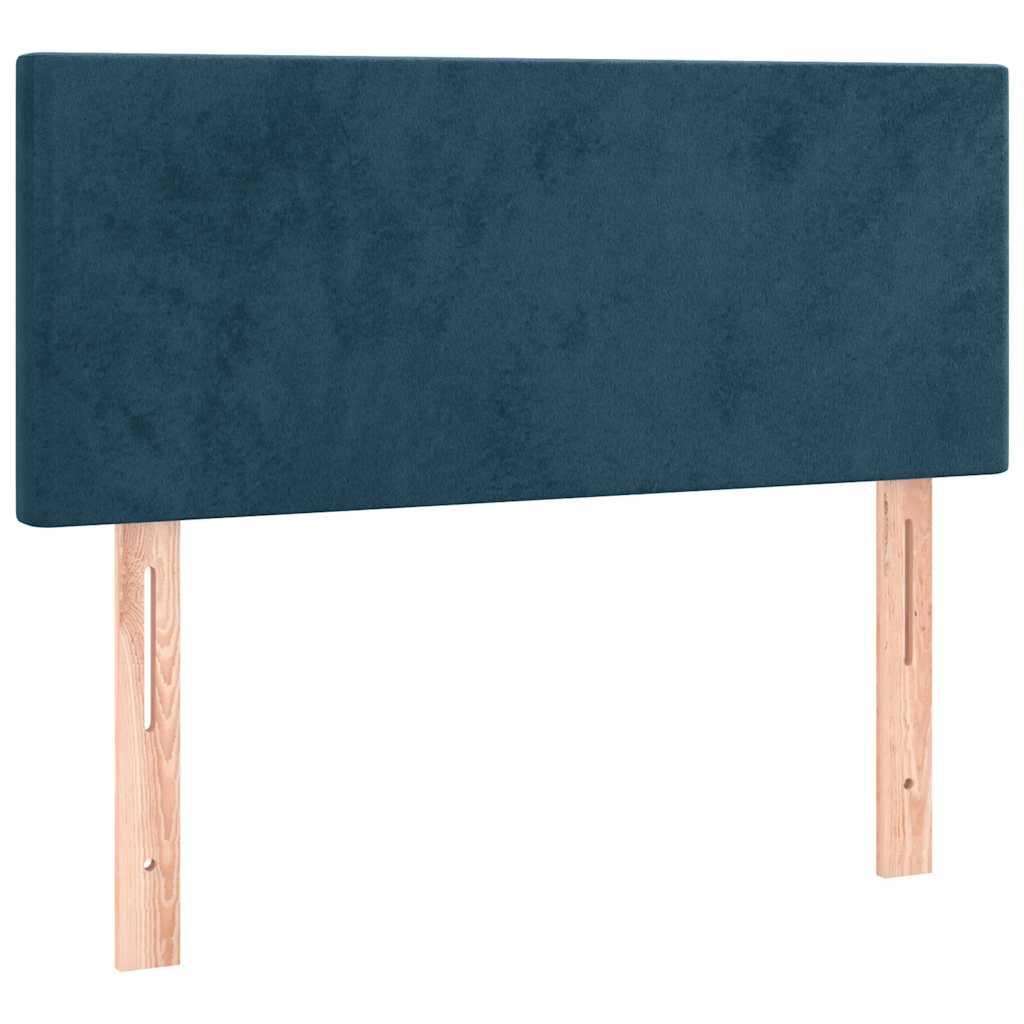Boxspringbett mit Matratze & LED Dunkelblau 120x190 cm Samt