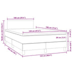 Boxspringbett mit Matratze & LED Dunkelblau 120x190 cm Samt