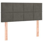 Boxspringbett mit Matratze & LED Dunkelgrau 120x190 cm Samt