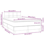 Boxspringbett mit Matratze & LED Dunkelgrau 120x190 cm Samt