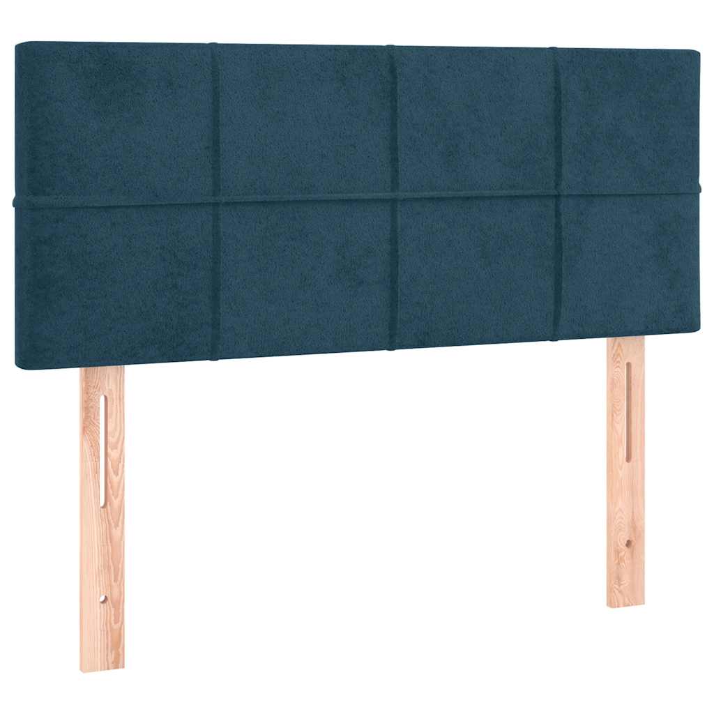 Boxspringbett mit Matratze & LED Dunkelblau 120x190 cm Samt