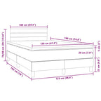 Boxspringbett mit Matratze & LED Hellgrau 120x190 cm Samt