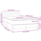 Boxspringbett mit Matratze & LED Schwarz 120x190 cm Samt
