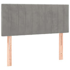Boxspringbett mit Matratze & LED Hellgrau 120x190 cm Samt