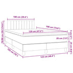 Boxspringbett mit Matratze & LED Dunkelblau 120x190 cm Samt