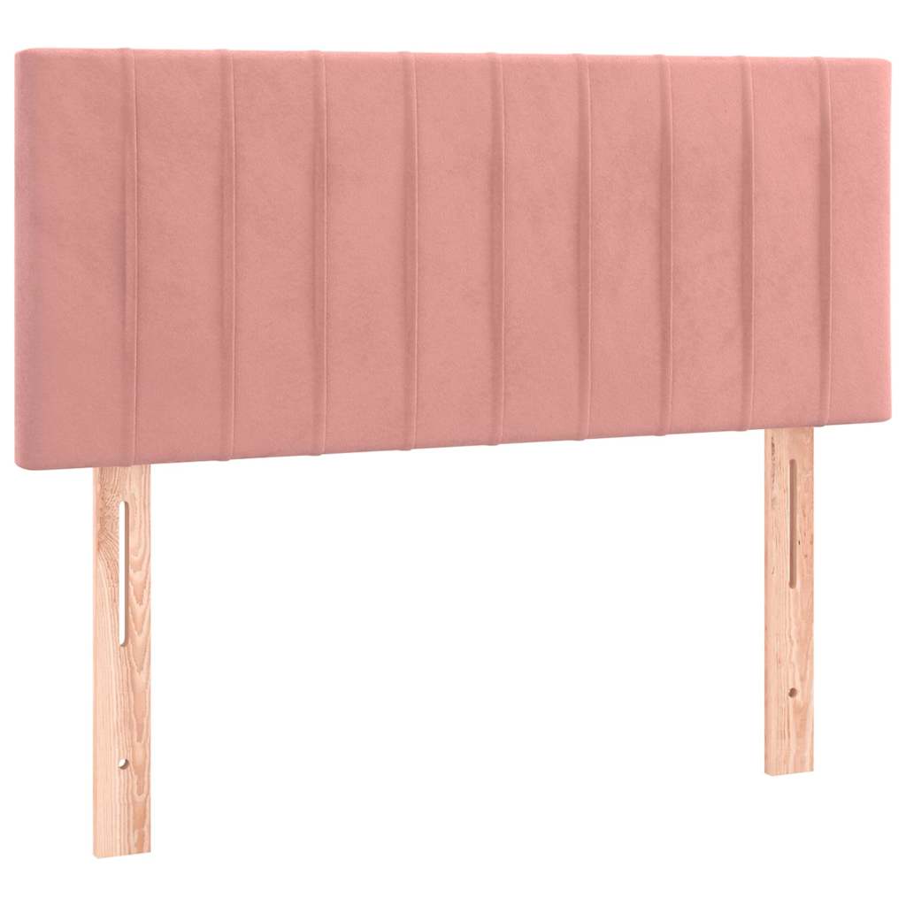 Boxspringbett mit Matratze & LED Rosa 120x190 cm Samt