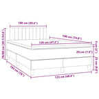 Boxspringbett mit Matratze & LED Rosa 120x190 cm Samt