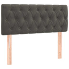 Boxspringbett mit Matratze & LED Dunkelgrau 120x190 cm Samt