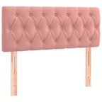 Boxspringbett mit Matratze & LED Rosa 120x190 cm Samt
