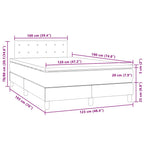 Boxspringbett mit Matratze & LED Dunkelblau 120x190 cm Samt
