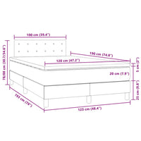 Boxspringbett mit Matratze & LED Dunkelblau 120x190 cm Samt