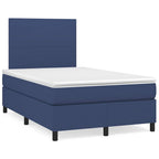 Boxspringbett mit Matratze & LED Blau 120x190 cm Stoff