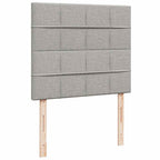 Boxspringbett mit Matratze & LED Hellgrau 120x190 cm Stoff