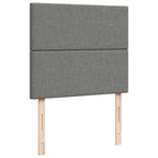 Boxspringbett mit Matratze & LED Dunkelgrau 120x190 cm Stoff