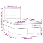 Boxspringbett mit Matratze & LED Taupe 120x190 cm Stoff