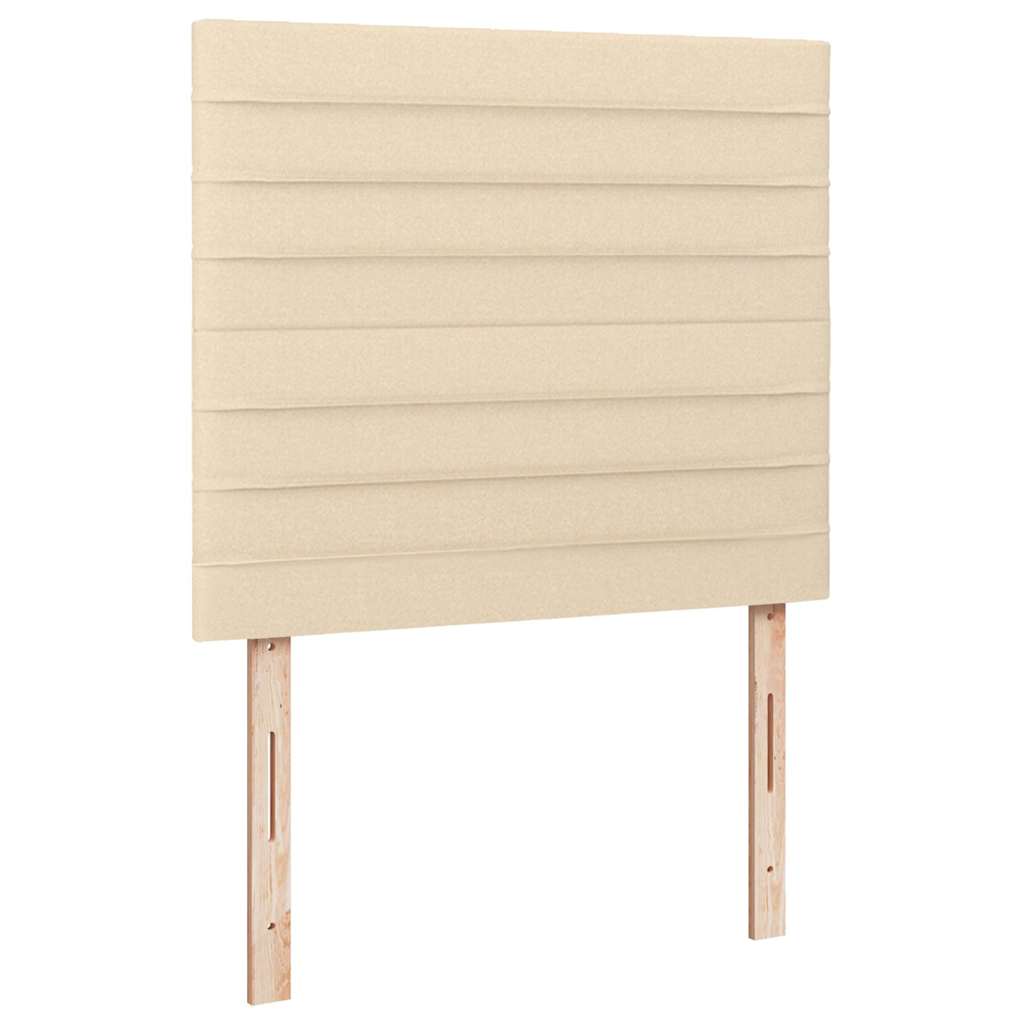 Boxspringbett mit Matratze & LED Creme 120x190 cm Stoff