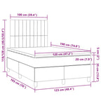 Boxspringbett mit Matratze & LED Taupe 120x190 cm Stoff
