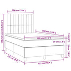 Boxspringbett mit Matratze & LED Blau 120x190 cm Stoff