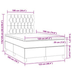 Boxspringbett mit Matratze & LED Dunkelbraun 120x190 cm Stoff