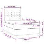 Boxspringbett mit Matratze & LED Dunkelbraun 120x190 cm Stoff