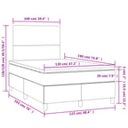 Boxspringbett mit Matratze & LED Schwarz 120x190 cm Kunstleder
