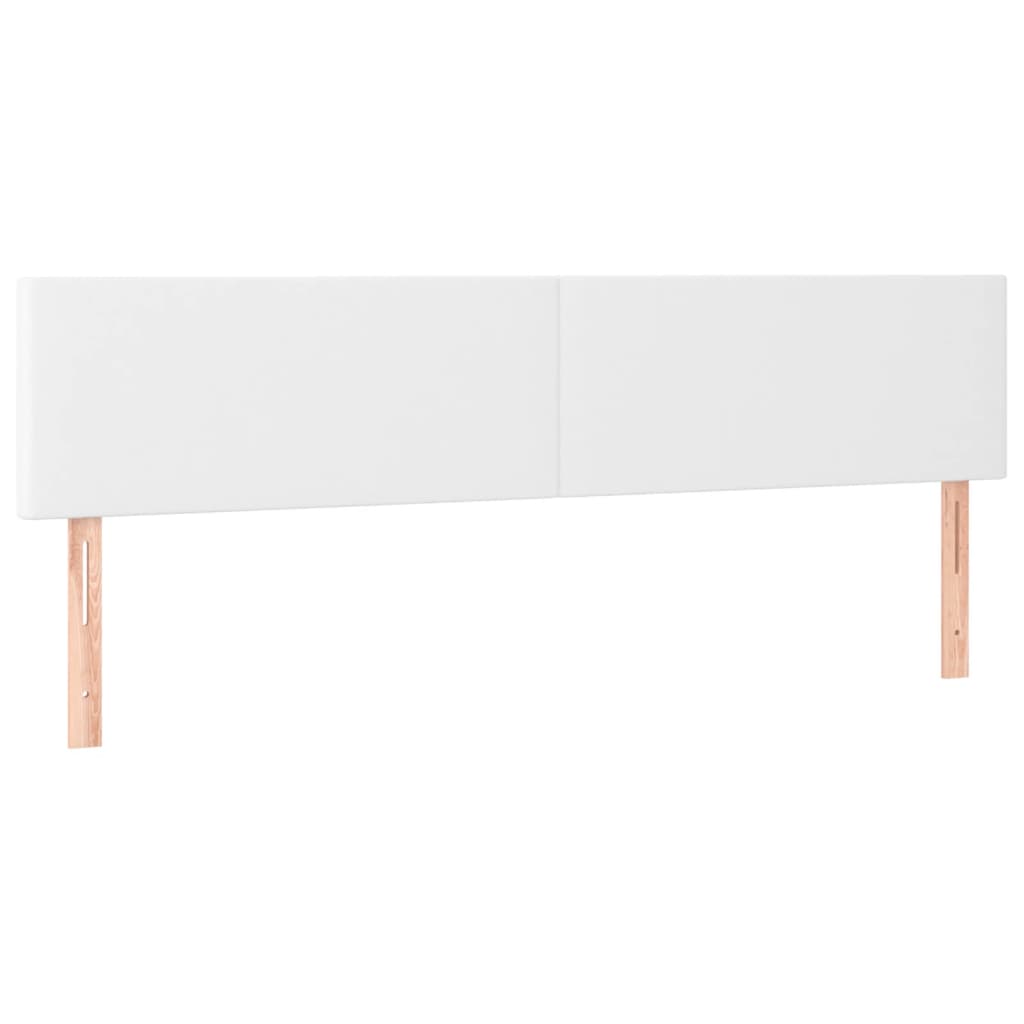 Boxspringbett mit Matratze & LED Weiß 120x190 cm Kunstleder