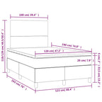 Boxspringbett mit Matratze & LED Cappuccino-Braun 120x190 cm