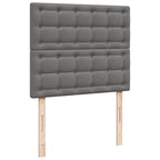 Boxspringbett mit Matratze & LED Grau 120x190 cm Kunstleder