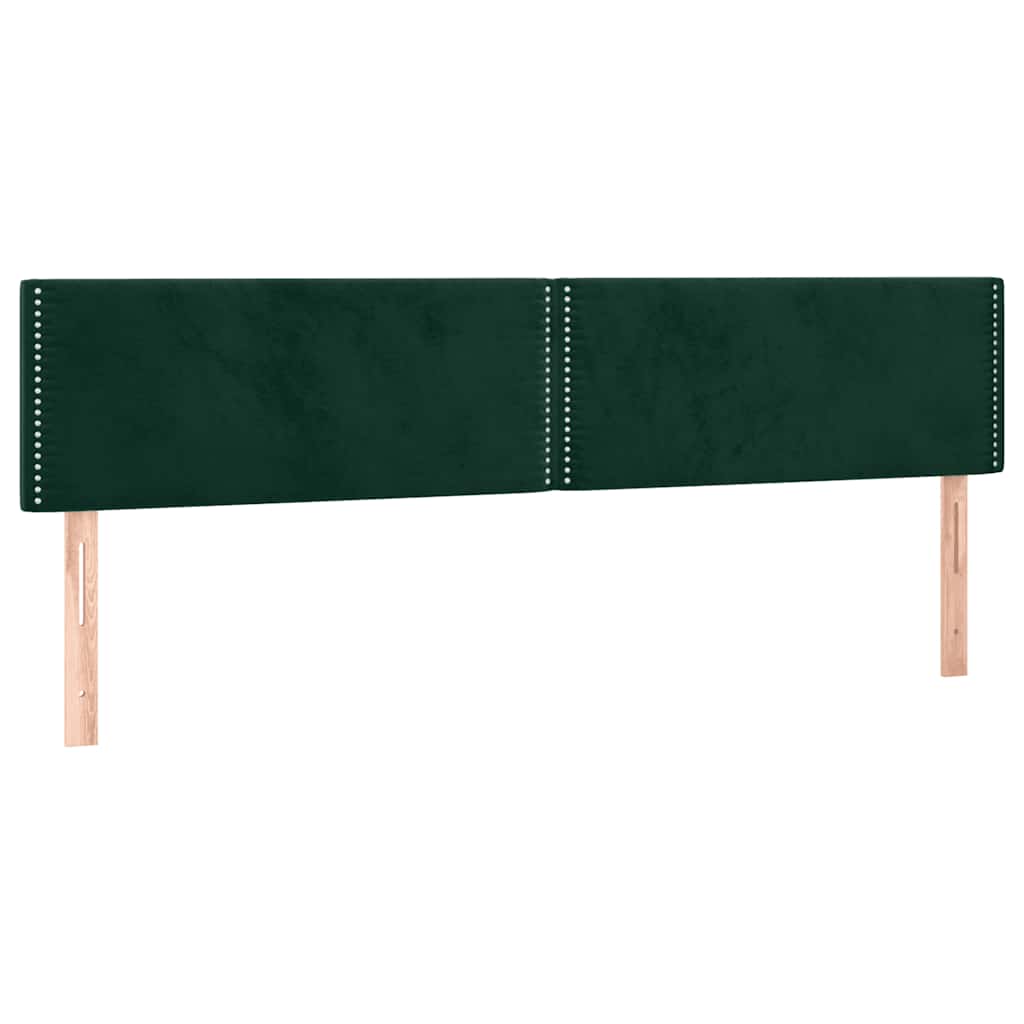 Boxspringbett mit Matratze & LED Dunkelgrün 120x190 cm Samt
