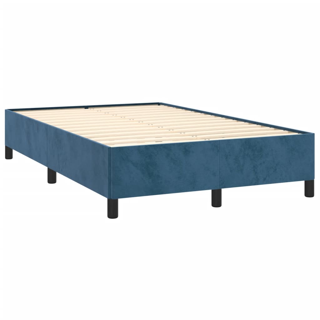 Boxspringbett mit Matratze & LED Dunkelblau 120x190 cm Samt